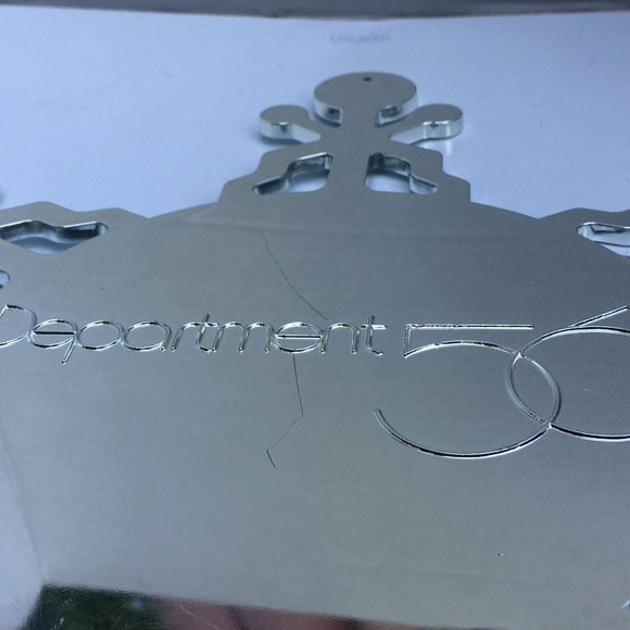 Dept 56 Mirrored Snowflake Sign Ornament, The Original Snow Village - Picture 4 of 5